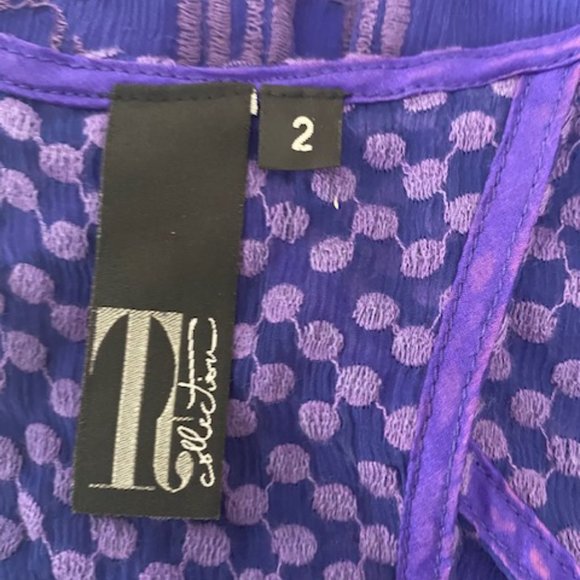 On hold Tt Collection Beautful Purple Silk Dress - Picture 14 of 14